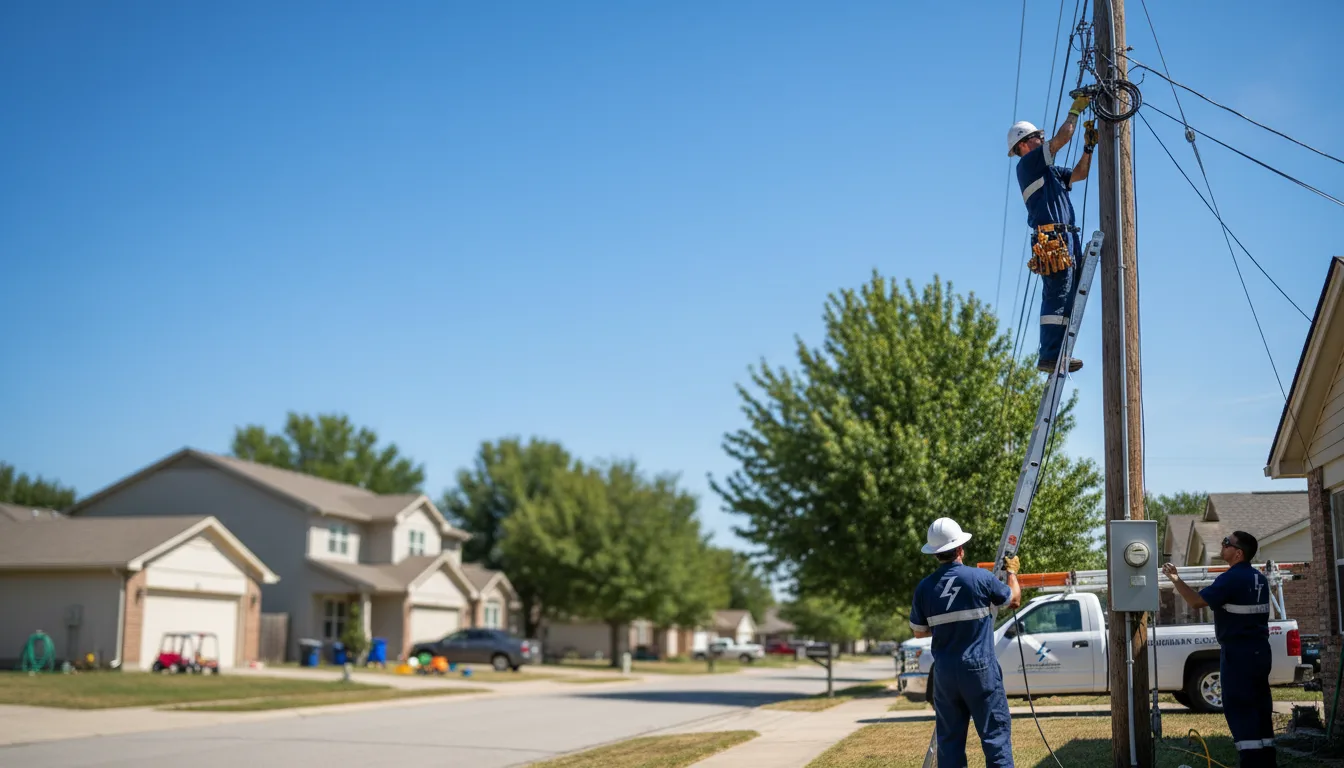 Residential electrician providing installation services in Mcleod, TX